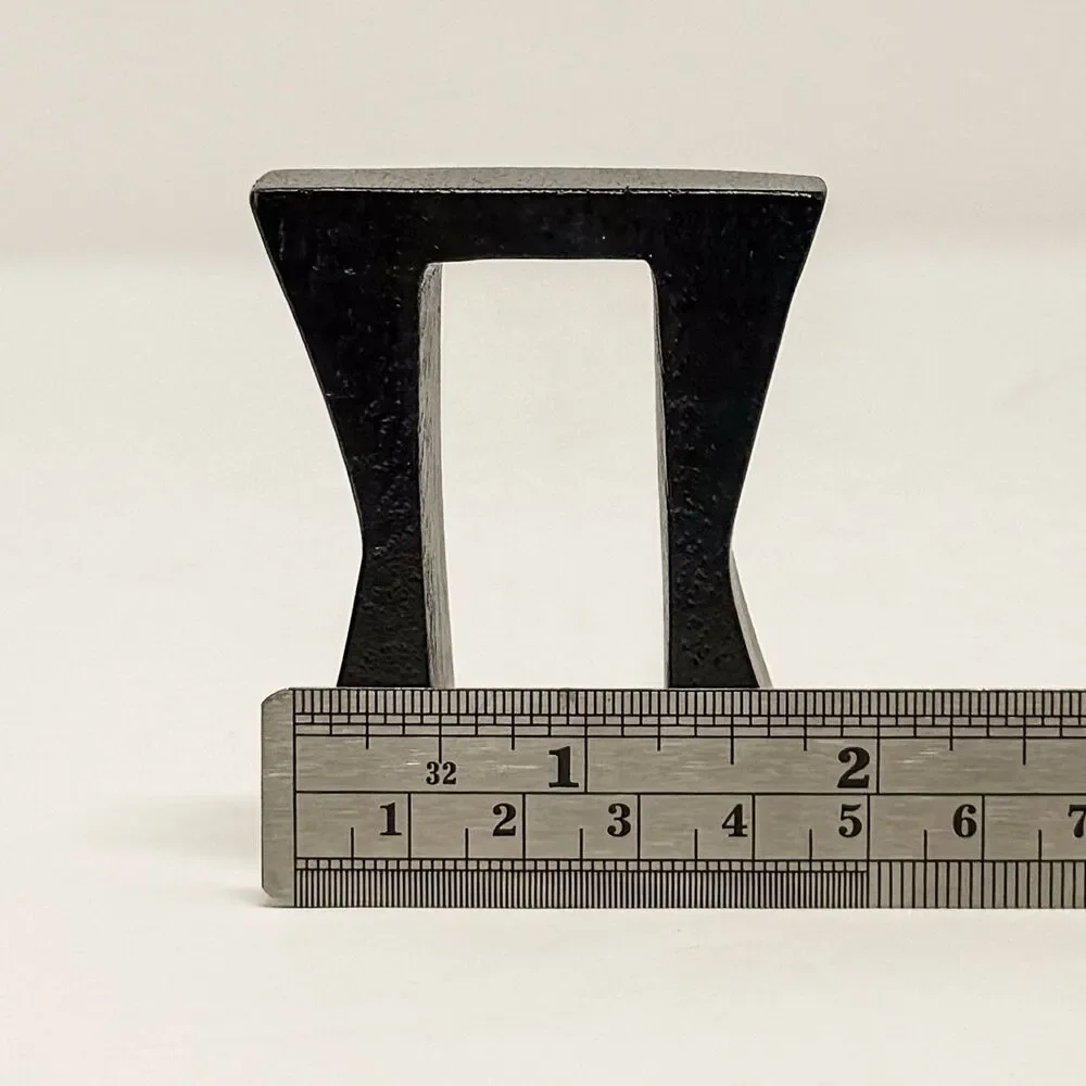 West Elm Dark Wood Napkin Rings Set of 4 Modern Square Table Decor